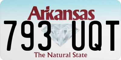 AR license plate 793UQT