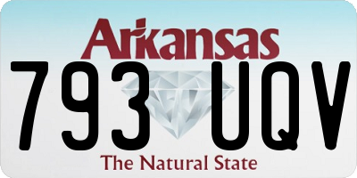 AR license plate 793UQV