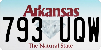 AR license plate 793UQW