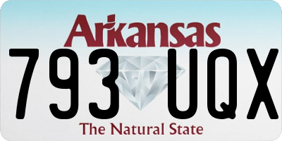AR license plate 793UQX