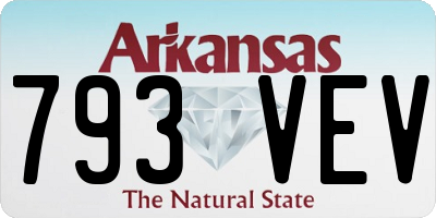AR license plate 793VEV