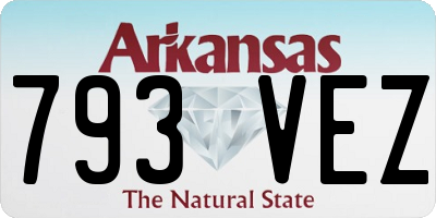 AR license plate 793VEZ