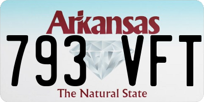 AR license plate 793VFT