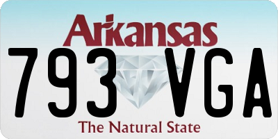 AR license plate 793VGA