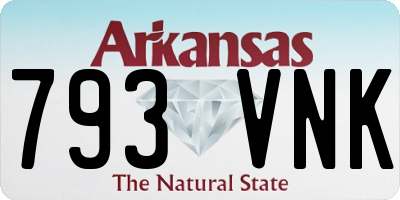 AR license plate 793VNK