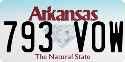 AR license plate 793VOW