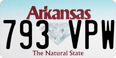 AR license plate 793VPW
