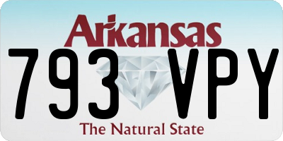 AR license plate 793VPY
