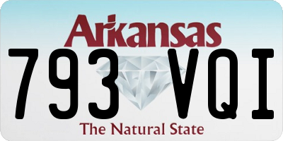 AR license plate 793VQI