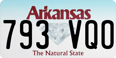 AR license plate 793VQO