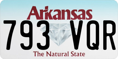 AR license plate 793VQR