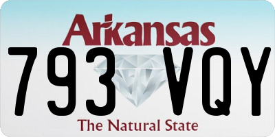 AR license plate 793VQY