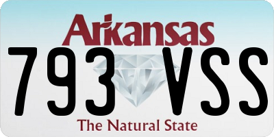 AR license plate 793VSS