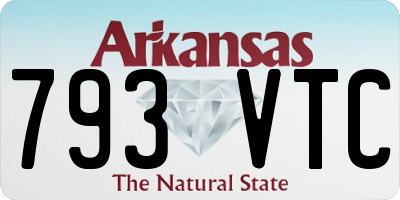 AR license plate 793VTC