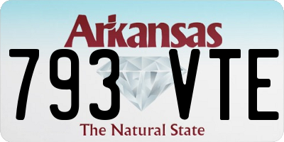 AR license plate 793VTE