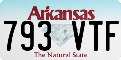 AR license plate 793VTF