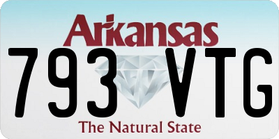 AR license plate 793VTG