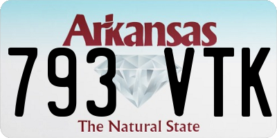 AR license plate 793VTK