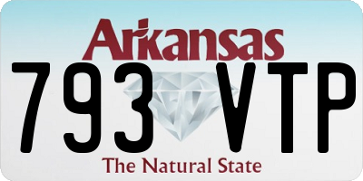 AR license plate 793VTP
