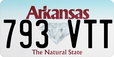 AR license plate 793VTT