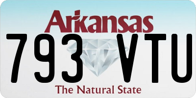 AR license plate 793VTU