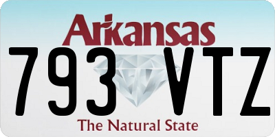 AR license plate 793VTZ