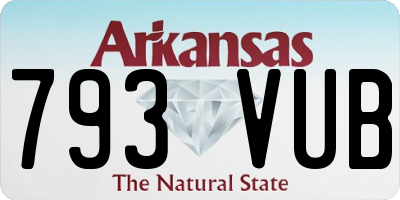 AR license plate 793VUB