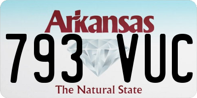 AR license plate 793VUC