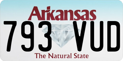 AR license plate 793VUD