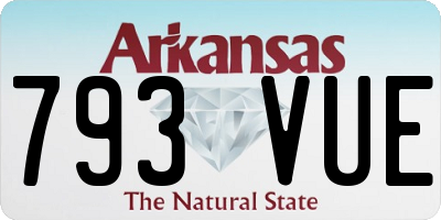 AR license plate 793VUE