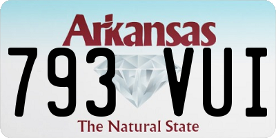 AR license plate 793VUI