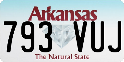 AR license plate 793VUJ