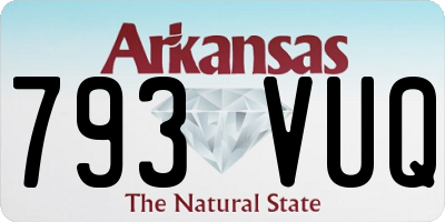 AR license plate 793VUQ