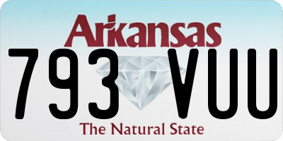 AR license plate 793VUU