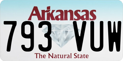 AR license plate 793VUW