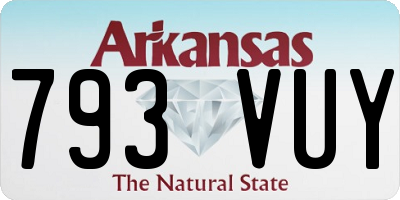 AR license plate 793VUY