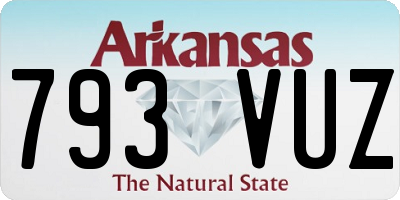AR license plate 793VUZ