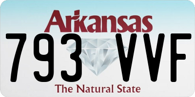 AR license plate 793VVF