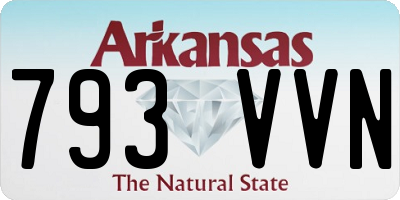 AR license plate 793VVN