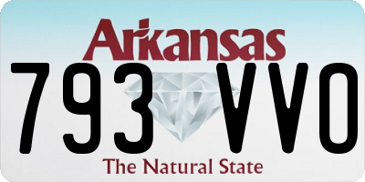 AR license plate 793VVO