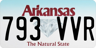 AR license plate 793VVR