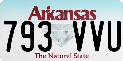 AR license plate 793VVU