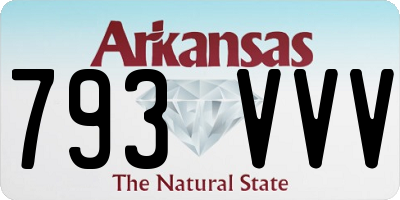 AR license plate 793VVV