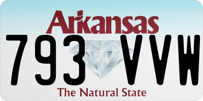 AR license plate 793VVW