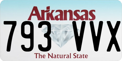 AR license plate 793VVX