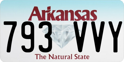 AR license plate 793VVY