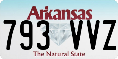 AR license plate 793VVZ