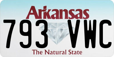 AR license plate 793VWC
