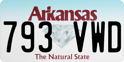 AR license plate 793VWD