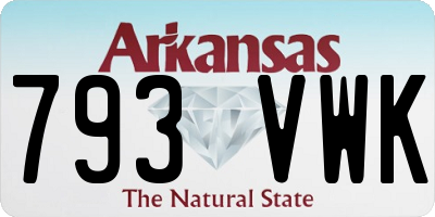 AR license plate 793VWK
